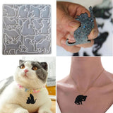 Cat Shape Keychain Silicone Mold for Resin Casting