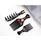 African Hair Comb Resin Molds DIY Craft Tools Silicone Mold