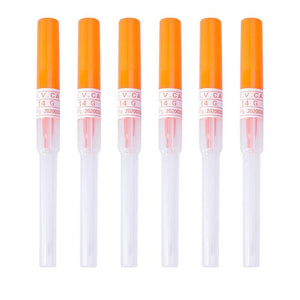 6PCS Sterilized Catheter Piercing Needles 14G 16G 18G 20G 22G 24G