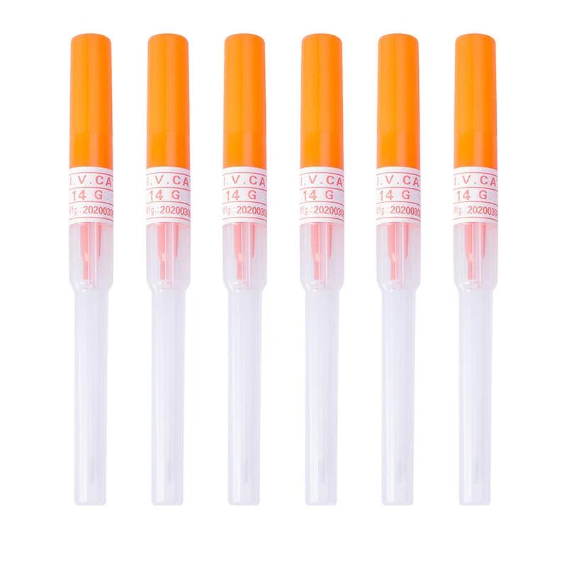 6PCS Sterilized Catheter Piercing Needles 14G 16G 18G 20G 22G 24G