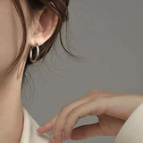S925 Silver Needle Retro Small Earrings Women Geometric Copper Material