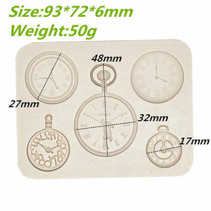 Delicate Clock Silicone Mold Resin Baking Tool DIY Chocolate Fondant Moulds