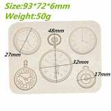 Delicate Clock Silicone Mold Resin Baking Tool DIY Chocolate Fondant Moulds