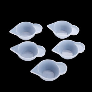 5Pcs 10ml Dispensing Silicone Cups Resin Tool for DIY Crafts Jewelry Making