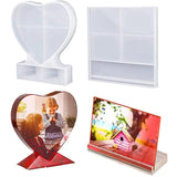Square Heart Picture Stand Silicone Mold DIY Jewelry Making Home Decor Crafts
