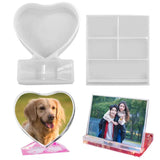 Square Heart Picture Stand Silicone Mold DIY Jewelry Making Home Decor Crafts