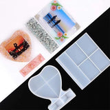 Square Heart Picture Stand Silicone Mold DIY Jewelry Making Home Decor Crafts