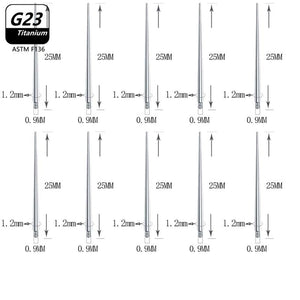 10pcs G23 Titanium Puncture Needle Guide Belly Lip Ear Eyebrow Tools