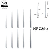 10pcs G23 Titanium Puncture Needle Guide Belly Lip Ear Eyebrow Tools