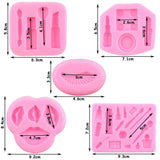Valentine's Makeup Tools Silicone Mold Lipstick Chocolate Party DIY Fondant Cake