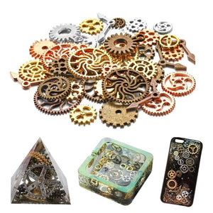 Metal Gear Clock Hand Jewelry Filling UV Resin Epoxy Mold Accessories