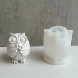 Large Owl Silicone Candle Mold 3d Animal Owl Aromatherapy Plaster Resin Crafts