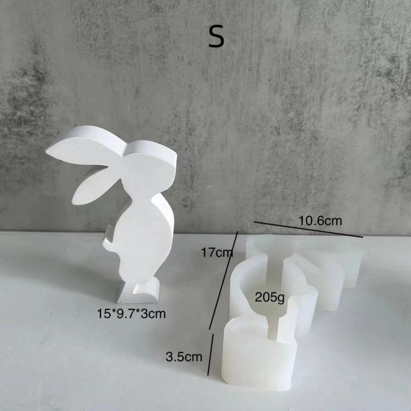 Easter Rabbit Silicone Candle Mold DIY Resin Pouring Clay Decoration Mold