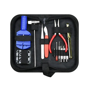 16-Piece Watch Repair Set with Carrying Case - Durable and Practical