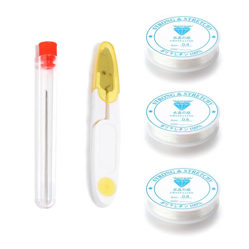 DIY Beading Sewing Kit Jewelry Tool Set with Thread Line Scissors