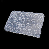Cartoon Letters Resin Mold Alphabet Keychain Pendant UV Resin Silicone Mold