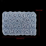 Cartoon Letters Resin Mold Alphabet Keychain Pendant UV Resin Silicone Mold