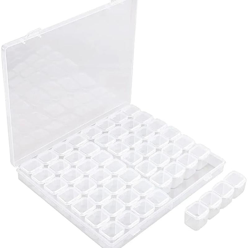 Adjustable Plastic Nail Accessories Storage Box Detachable Grid Small Accessorie
