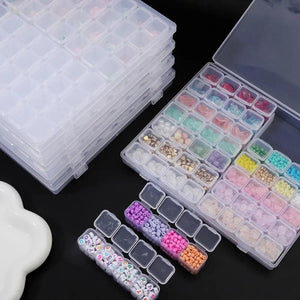 Adjustable Plastic Nail Accessories Storage Box Detachable Grid Small Accessorie