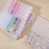 Adjustable Plastic Nail Accessories Storage Box Detachable Grid Small Accessorie
