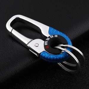 OMUDA Car Keychain Stainless Steel Buckle Outdoor Carabiner Double Ring