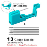 Body Jewelry Piercing Gun Pliers Needles Tool Kit Surgical Steel Nose Septum Lip