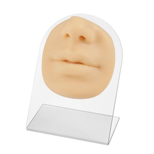 Silicone Mouth Nose Model Tattoo Practice Display Stand Kit