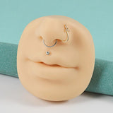 Silicone Mouth Nose Model Tattoo Practice Display Stand Kit