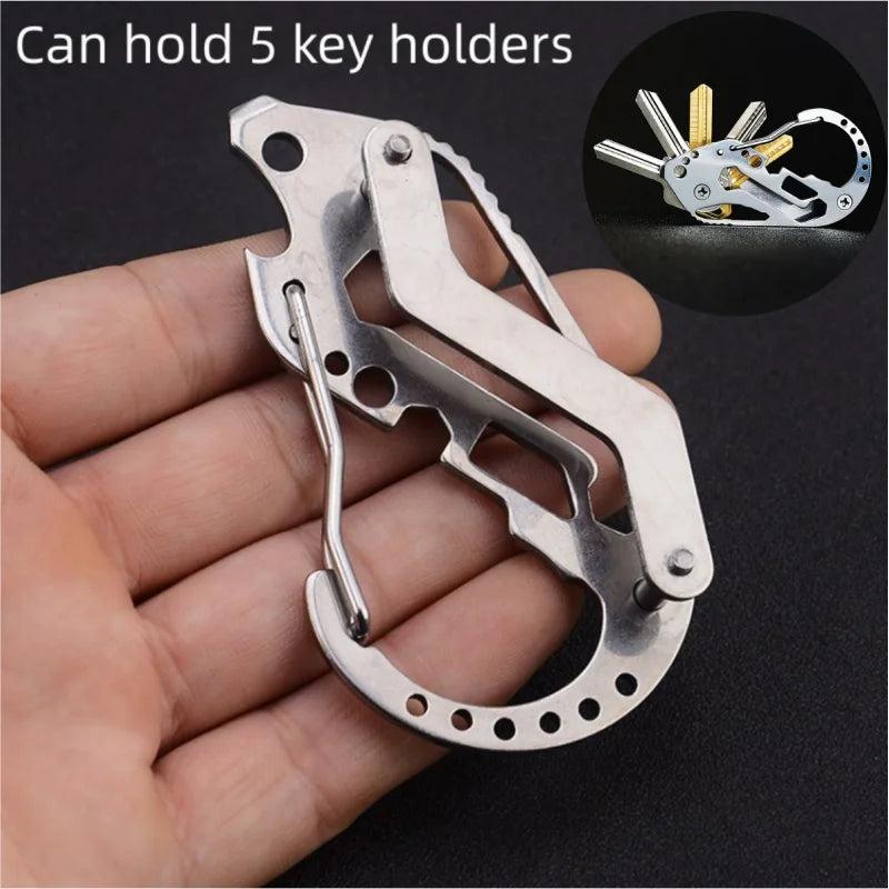 Multitool Key Holder Pocket Tools Key Keychain Carabiner Stainlesssteel