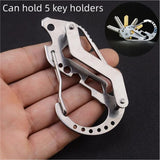 Multitool Key Holder Pocket Tools Key Keychain Carabiner Stainlesssteel