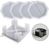 Coaster Sets Silicone Mold DIY Epoxy Resin Crafts Jewelry Making Tools Mould