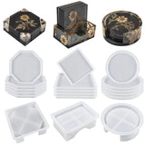 Coaster Sets Silicone Mold DIY Epoxy Resin Crafts Jewelry Making Tools Mould