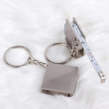 Retractable Stainless Steel Ruler Tape Measure Key Ring