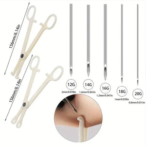 42pcs Stainless Steel Ear Nose Ring Hoop Jewelry Set for Body Piercing