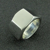 Punk Stainless Steel Biker Ring Silver High Polish Motor Hexagon Rings