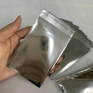 20pcs 6*8cm Aluminum Foil Silver Plastic Bags DIY Jewelry Packaging Pouches