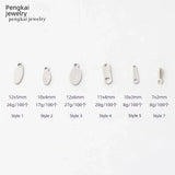 100pcs Stainless Steel Engraved Tail Chain Hook Spring Season Pendant