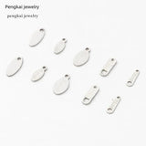 100pcs Stainless Steel Engraved Tail Chain Hook Spring Season Pendant