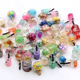10PCS Glass Bottles Bubble Tea Cup Style Earrings Charms DIY Keychain Bracelets