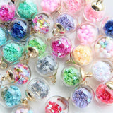 10PCS Glass Bottles Bubble Tea Cup Style Earrings Charms DIY Keychain Bracelets