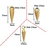 10pcs Stainless Steel Cone Charms Hoop Earrings Punk Ear Studs DIY Jewelry