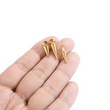 10pcs Stainless Steel Cone Charms Hoop Earrings Punk Ear Studs DIY Jewelry