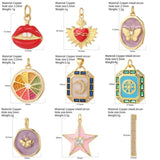 Enamel Bee Geometric Charms for Jewelry Making