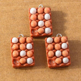 10pcs Cartoon Resin 3D Eggs Charms for Jewelry Making
