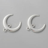 15pcs Meniscus Silver Alloy Charms for DIY Jewelry Making