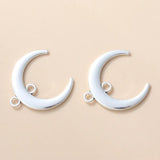 15pcs Meniscus Silver Alloy Charms for DIY Jewelry Making