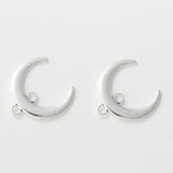 15pcs Meniscus Silver Alloy Charms for DIY Jewelry Making