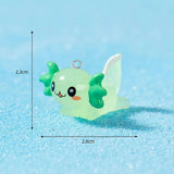 10pcs 3D Axolotl Fish Resin Charms Earring Keychain Pendant