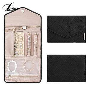 Roll Foldable Jewelry Case Travel Jewelry Organizer Portable