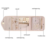 Roll Foldable Jewelry Case Travel Jewelry Organizer Portable